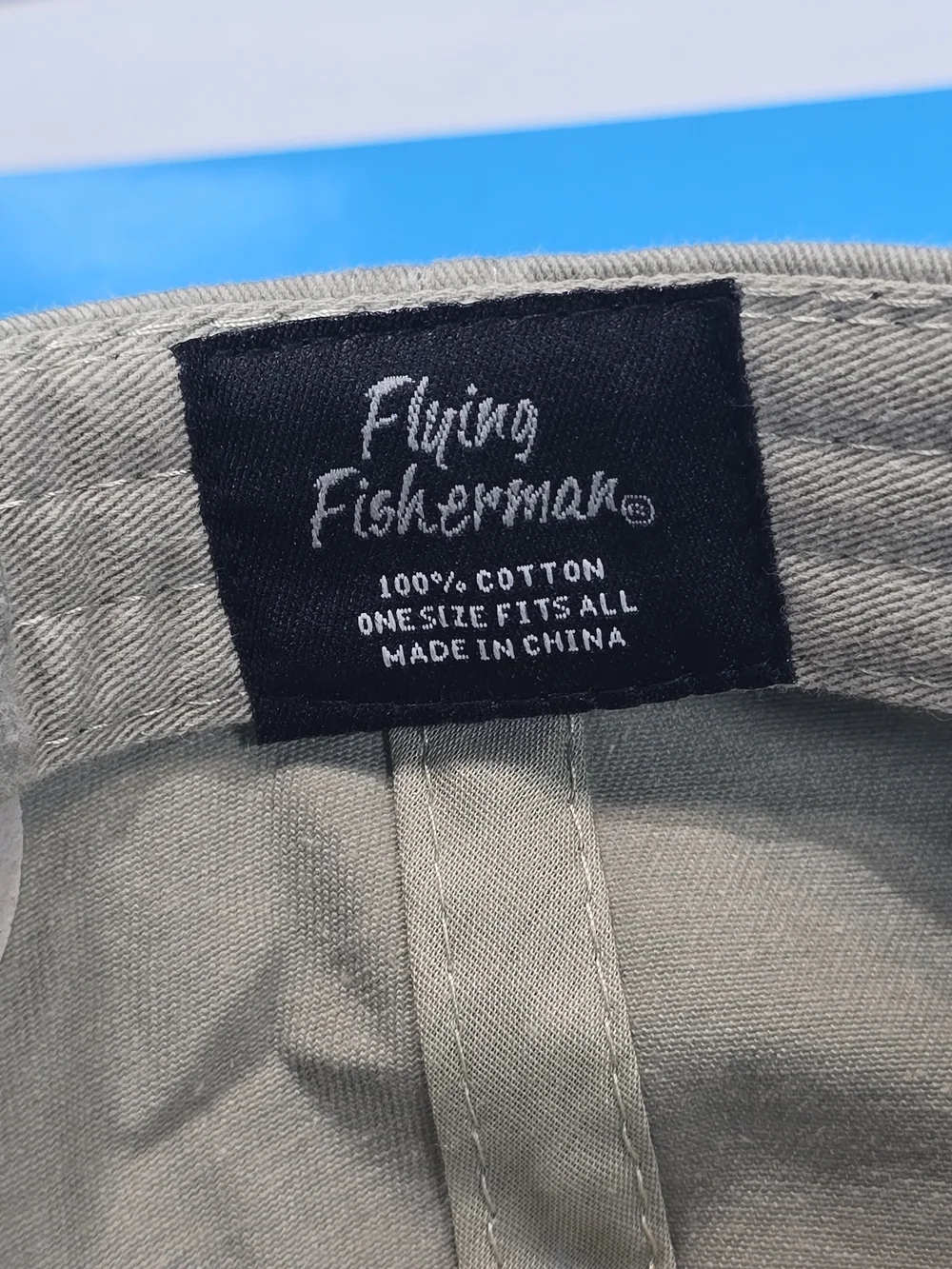 Flying Fisherman Crappie Embroidered Fishing Hat Khaki NWT